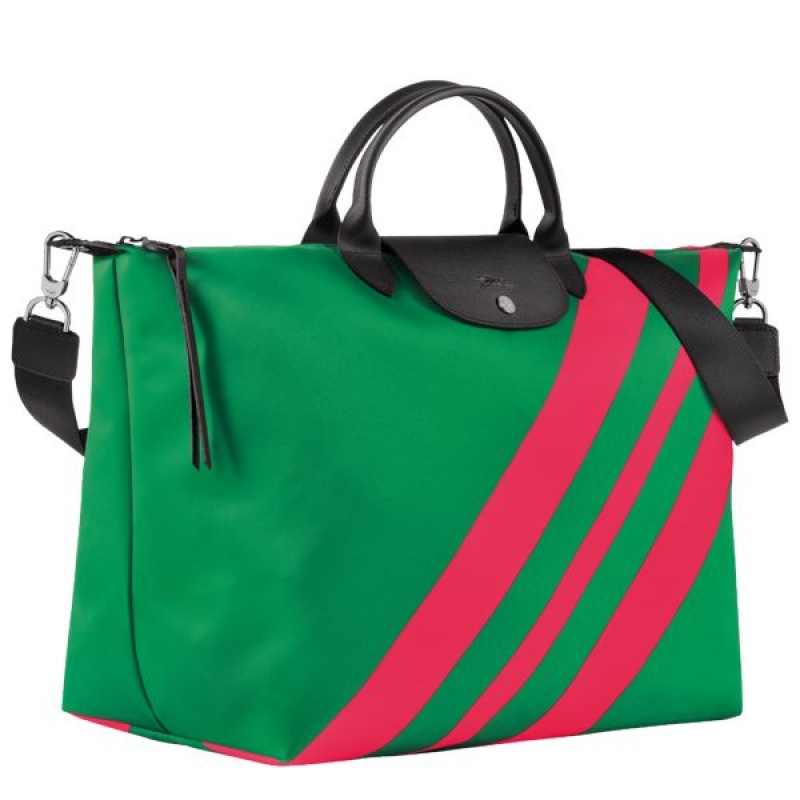 Green / Pink Longchamp Le Pliage Collection S Women's Travel Bags | 32489-RABN