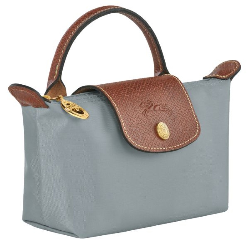 Grey Longchamp Le Pliage Original With Handle Men's Pouches | 31982-ROHI