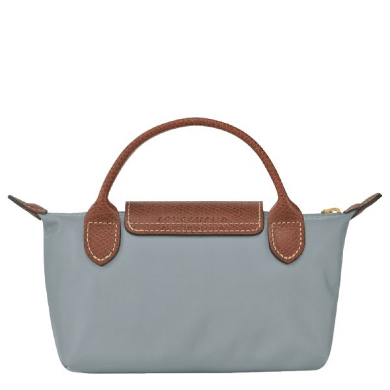 Grey Longchamp Le Pliage Original With Handle Men's Pouches | 31982-ROHI