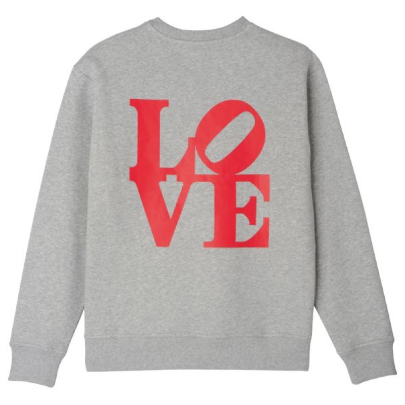 Grey Longchamp Robert Indiana Women's Sweatshirts | 18356-FAWO