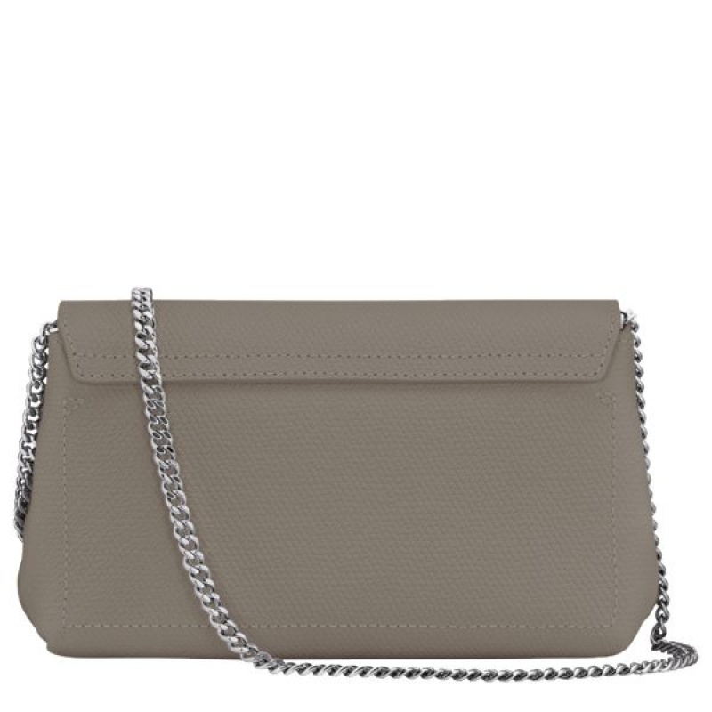 Grey Longchamp Roseau Clutch Women's Crossbody Bags | 39578-UKWY