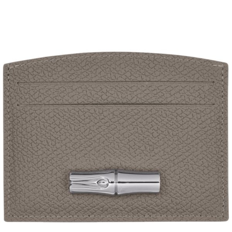 Grey Longchamp Roseau Women\'s Cardholders | 39421-WRIT