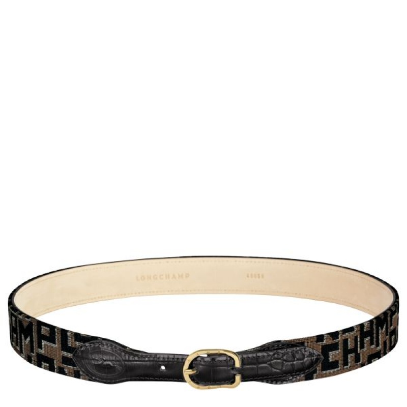 Grey / Brown / Black Longchamp 1980 Women's Belts | 03461-EXYN