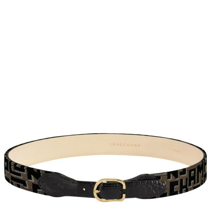 Grey / Brown / Black Longchamp 1980 Women's Belts | 54691-WVHT