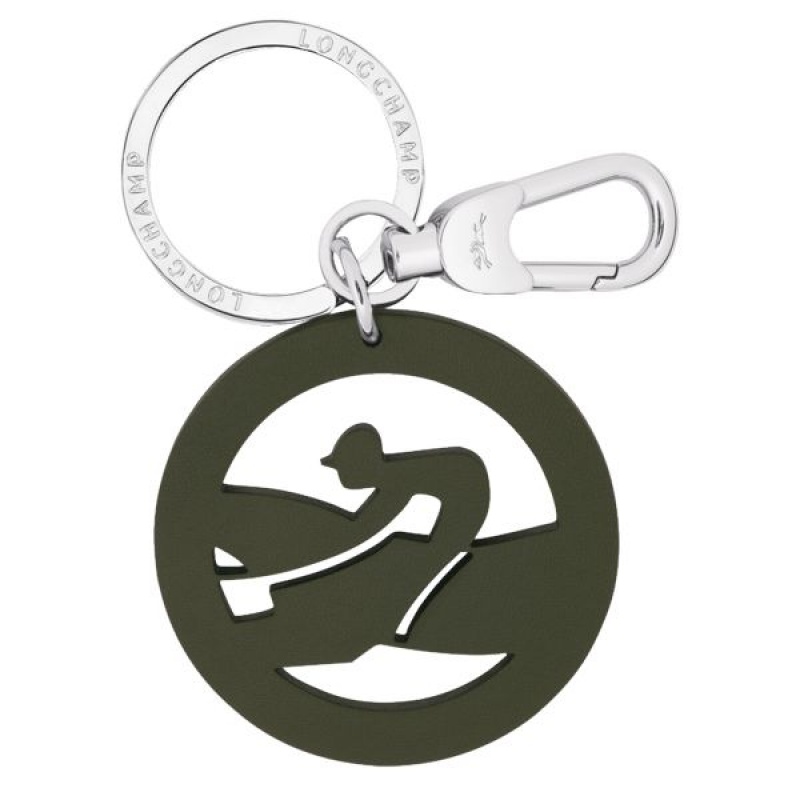 Khaki Longchamp Box-trot Women\'s Key Rings | 20186-DKZM