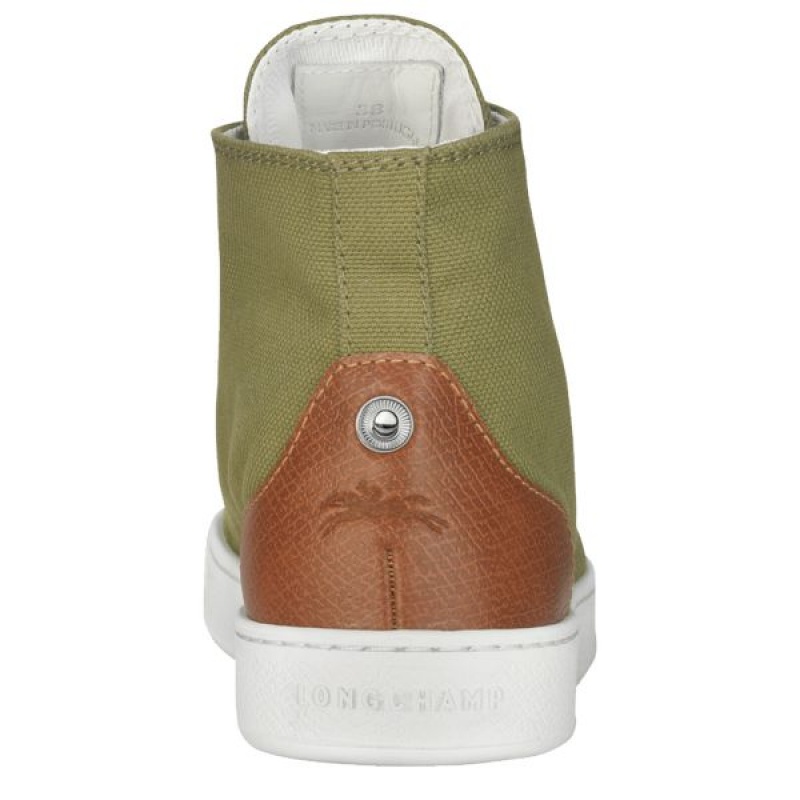 Khaki Longchamp Spring/Summer Women's Sneakers | 36049-PATC