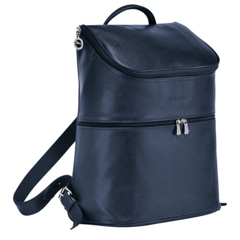 Navy Longchamp Le Foulonne Men's Backpacks | 46587-PDZW