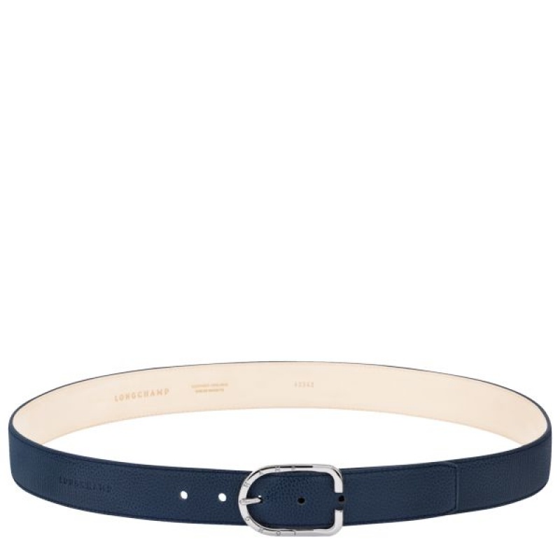 Navy Longchamp Le Foulonne Men's Belts | 73196-YGLZ