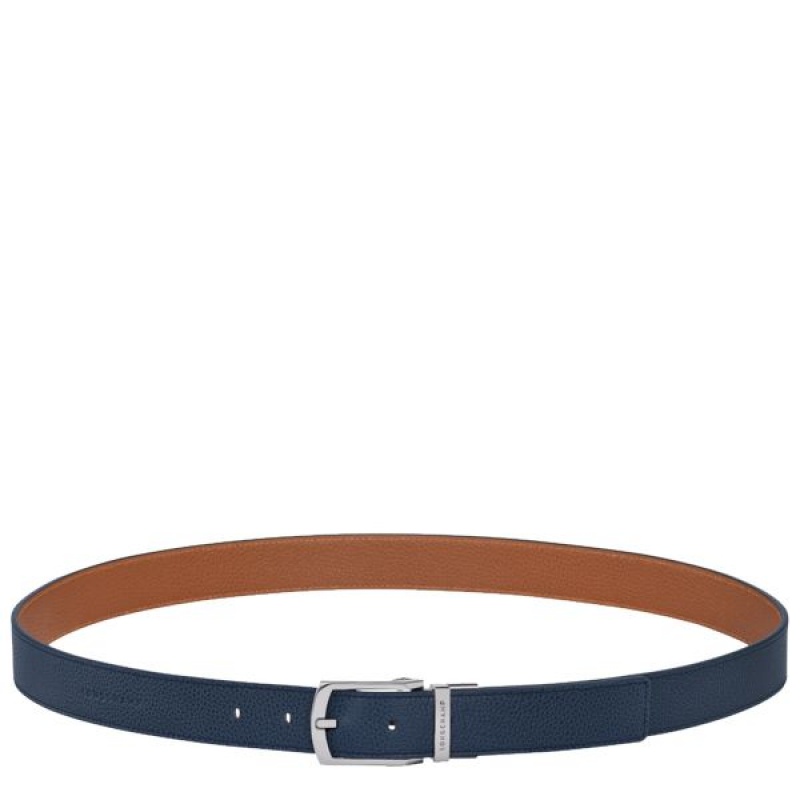 Navy Longchamp Le Foulonne Men\'s Belts | 93416-FMJY