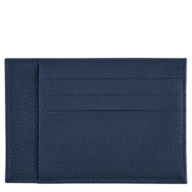 Navy Longchamp Le Foulonne Men's Cardholders | 29130-RJFE