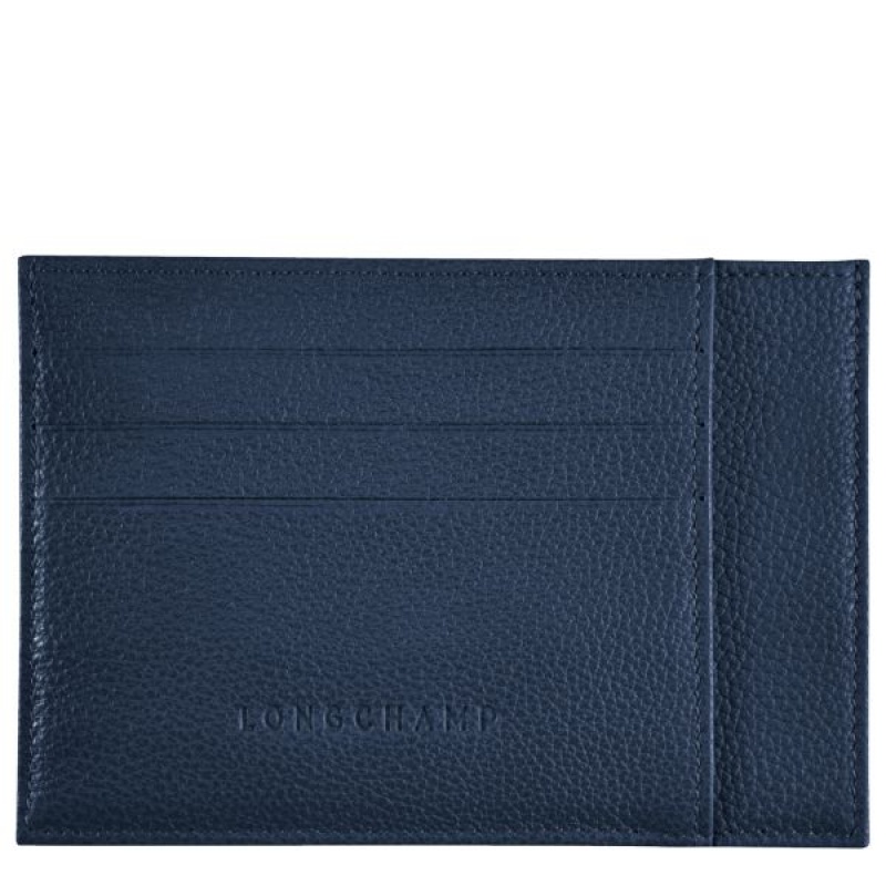 Navy Longchamp Le Foulonne Men's Cardholders | 29130-RJFE