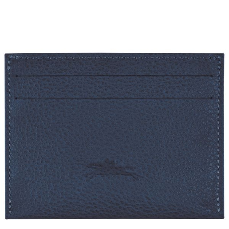 Navy Longchamp Le Foulonne Men's Cardholders | 69307-KJTX