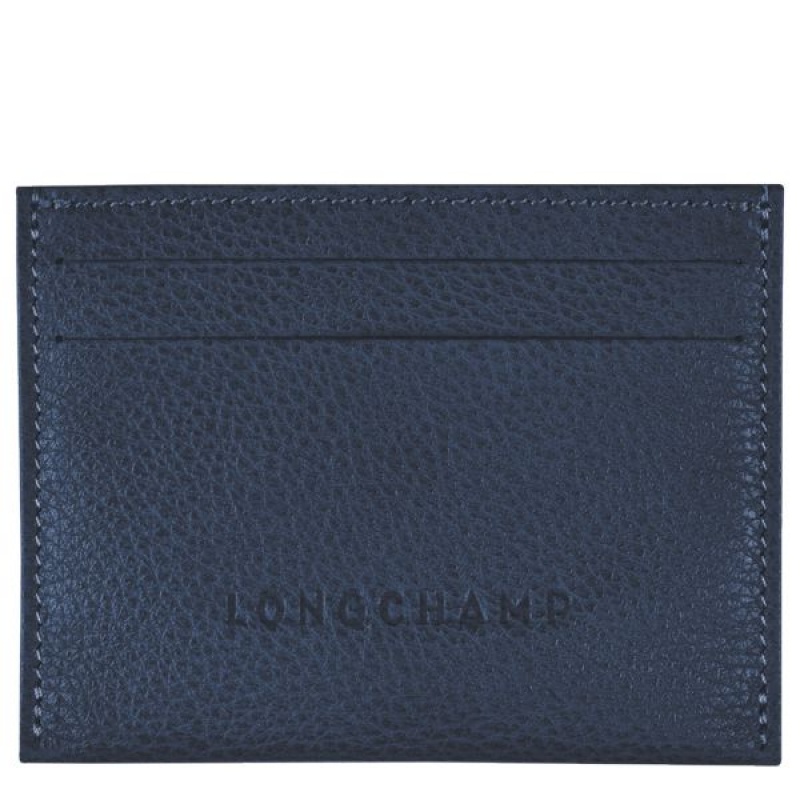 Navy Longchamp Le Foulonne Men\'s Cardholders | 69307-KJTX