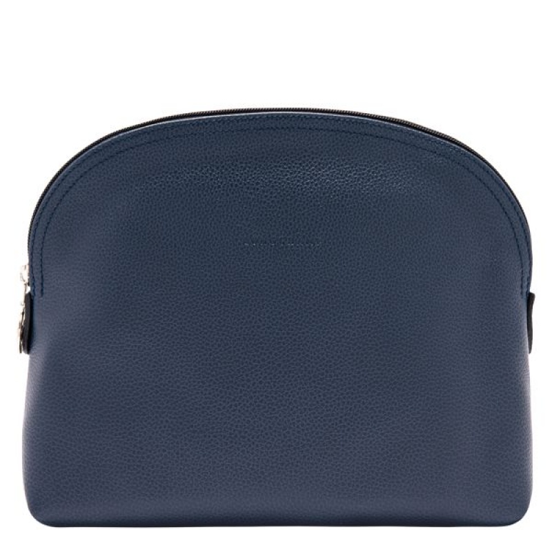 Navy Longchamp Le Foulonne Men's Toiletry Bags | 89074-UDYG