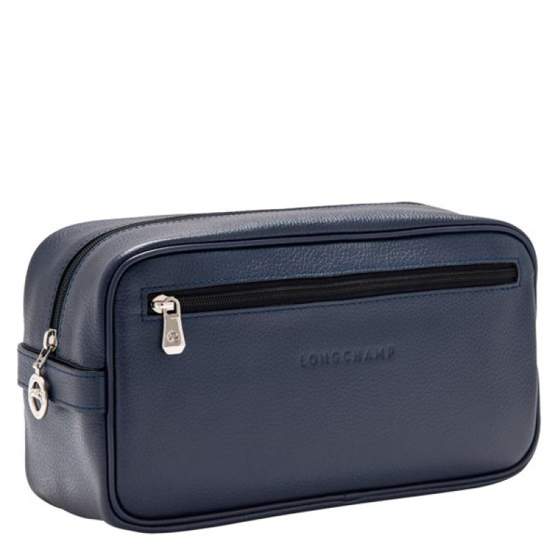 Navy Longchamp Le Foulonne Men's Toiletry Bags | 23507-FJKO