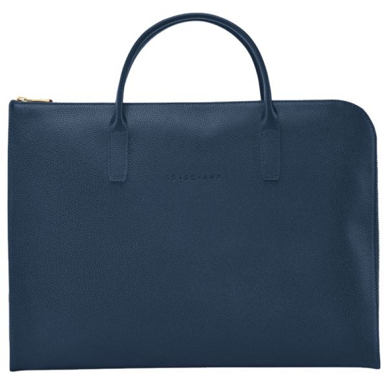 Navy Longchamp Le Foulonne S Men\'s Briefcase | 52839-SGWJ