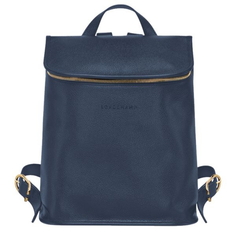 Navy Longchamp Le Foulonne Women\'s Backpacks | 02468-PQWF