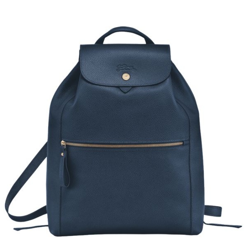 Navy Longchamp Le Foulonne Women\'s Backpacks | 59326-AQGI