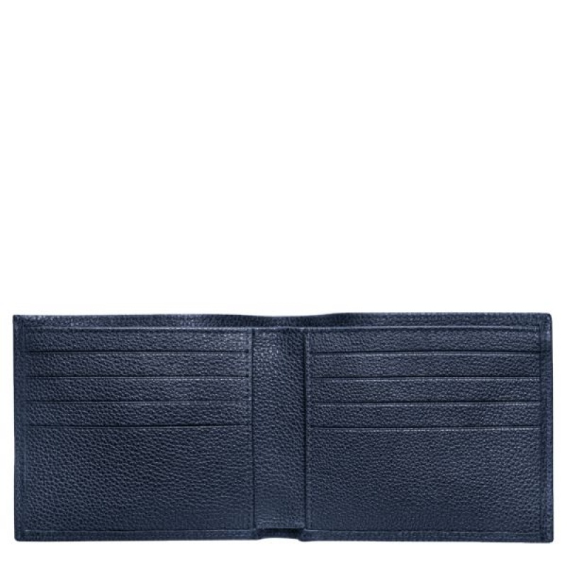 Navy Longchamp Le Foulonne Women's Wallets | 61973-NVIO