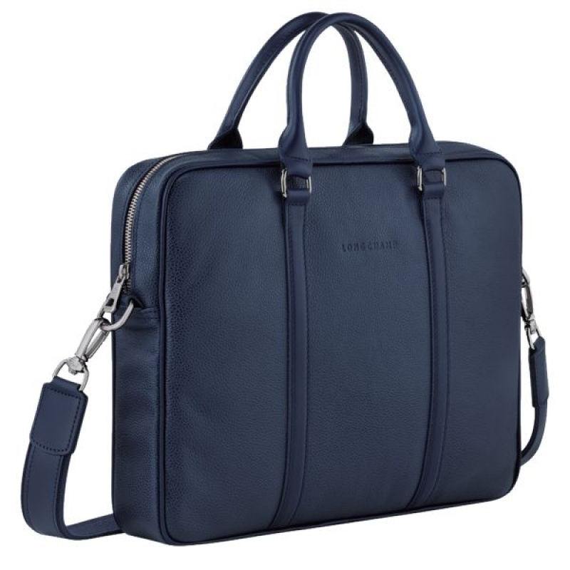 Navy Longchamp Le Foulonne XS Men's Briefcase | 16073-FTQW