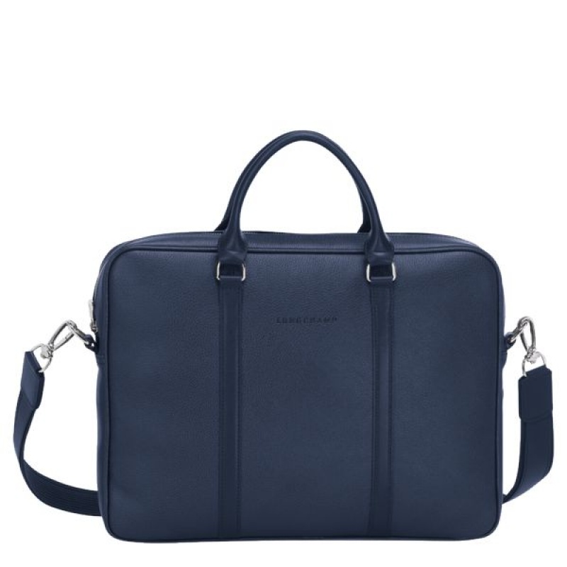 Navy Longchamp Le Foulonne XS Men\'s Briefcase | 16073-FTQW