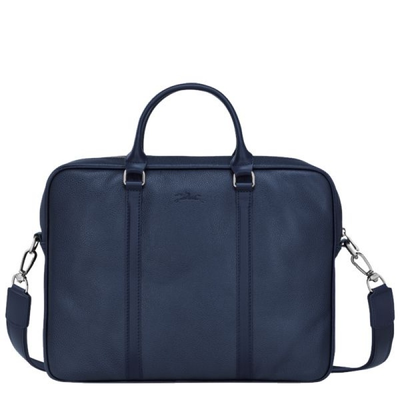 Navy Longchamp Le Foulonne XS Men's Briefcase | 06497-WTKE