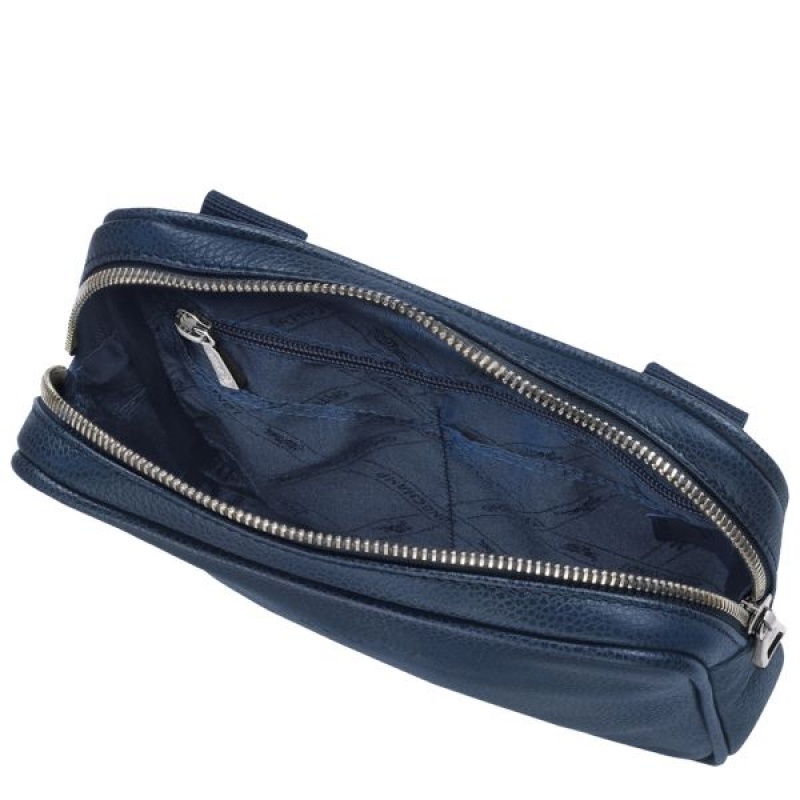 Navy Longchamp Le Foulonne XS Men's Crossbody Bags | 41095-QDBA