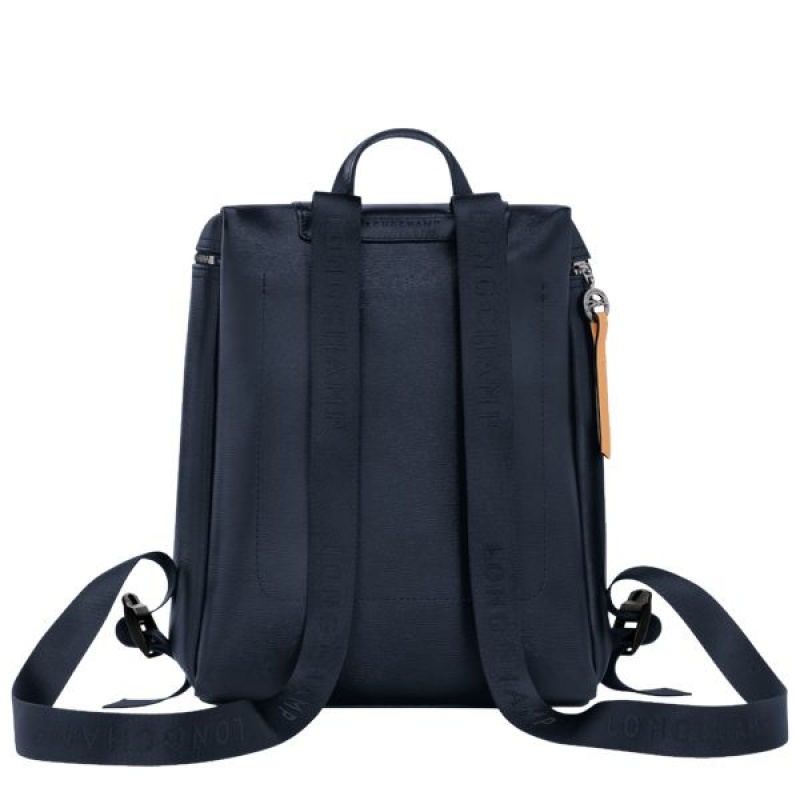 Navy Longchamp Le Pliage City M Women's Backpacks | 85642-JHLN