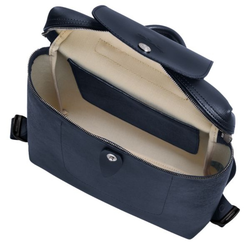 Navy Longchamp Le Pliage City M Women's Backpacks | 85642-JHLN