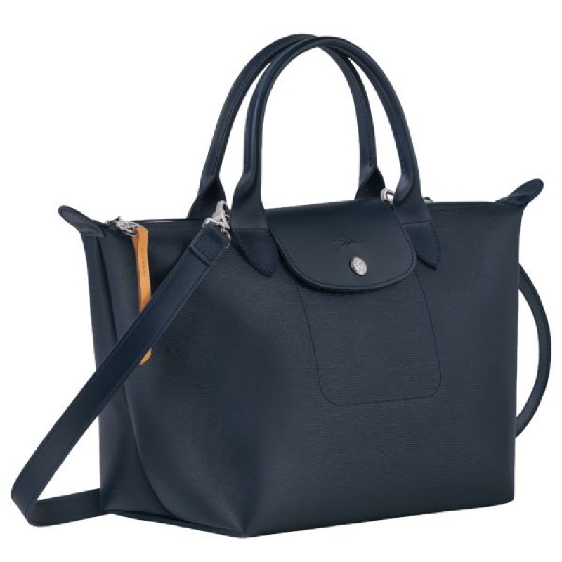 Navy Longchamp Le Pliage City S Top Women's Handbag | 43018-JRTO