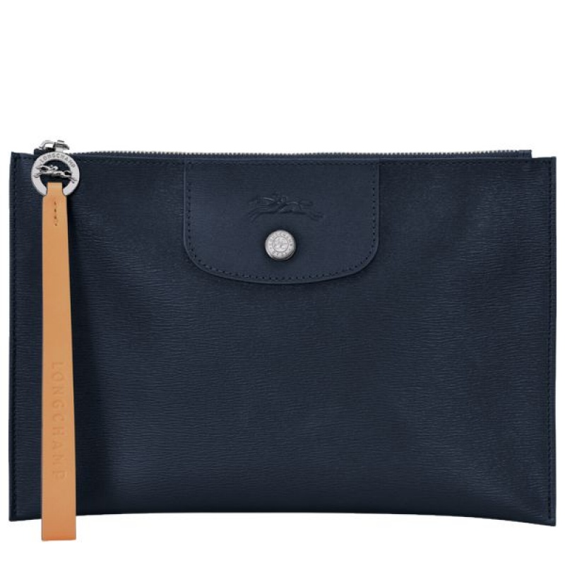 Navy Longchamp Le Pliage City Women\'s Pouches | 13980-NHYC