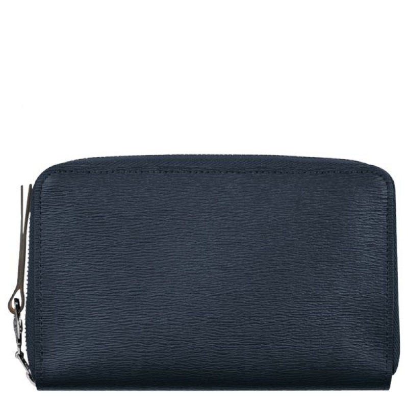 Navy Longchamp Le Pliage City Women\'s Wallets | 90267-MVNE