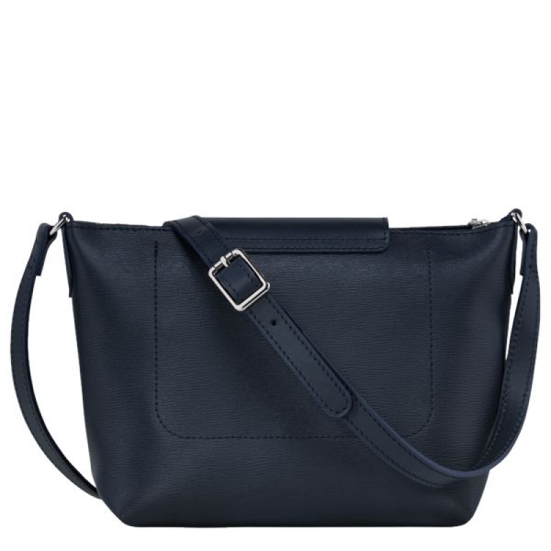 Navy Longchamp Le Pliage City XS Women's Crossbody Bags | 48910-CTVX