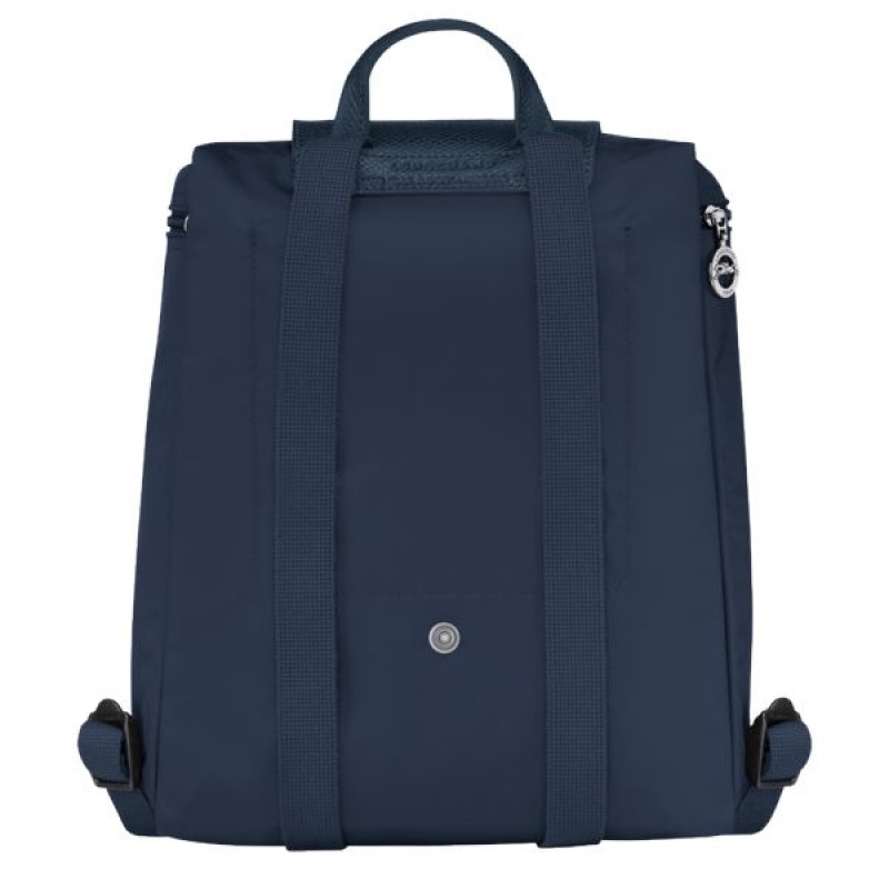 Navy Longchamp Le Pliage M Women's Backpacks | 68531-QZPO