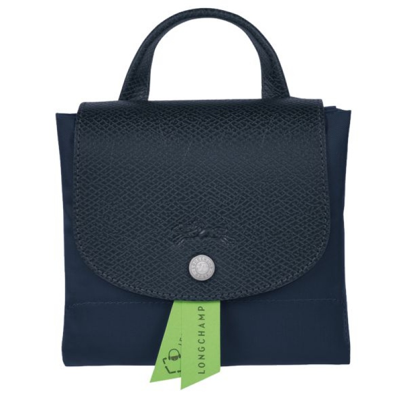 Navy Longchamp Le Pliage M Women's Backpacks | 68531-QZPO