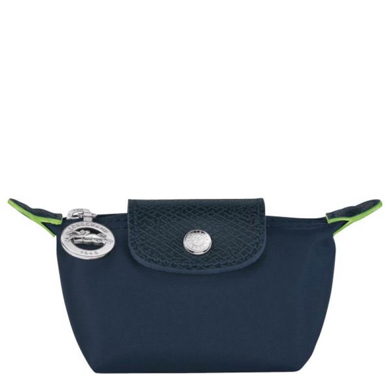 Navy Longchamp Le Pliage Men's Coin Purses | 27361-DSKG