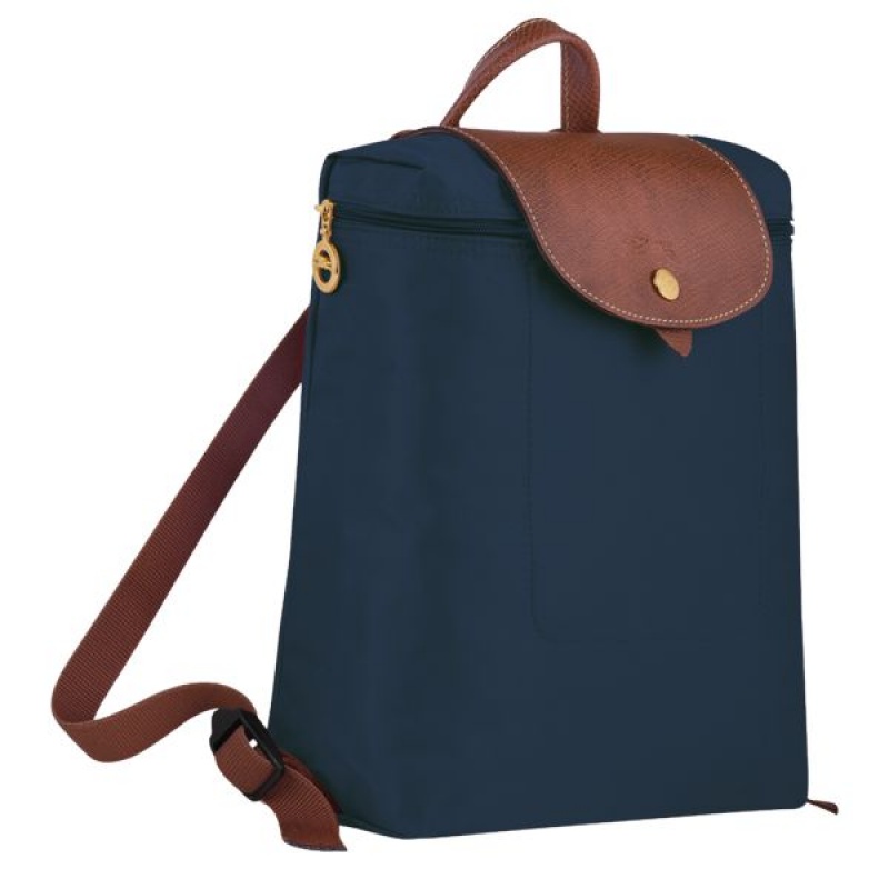 Navy Longchamp Le Pliage Original M Women's Backpacks | 29160-XRBS