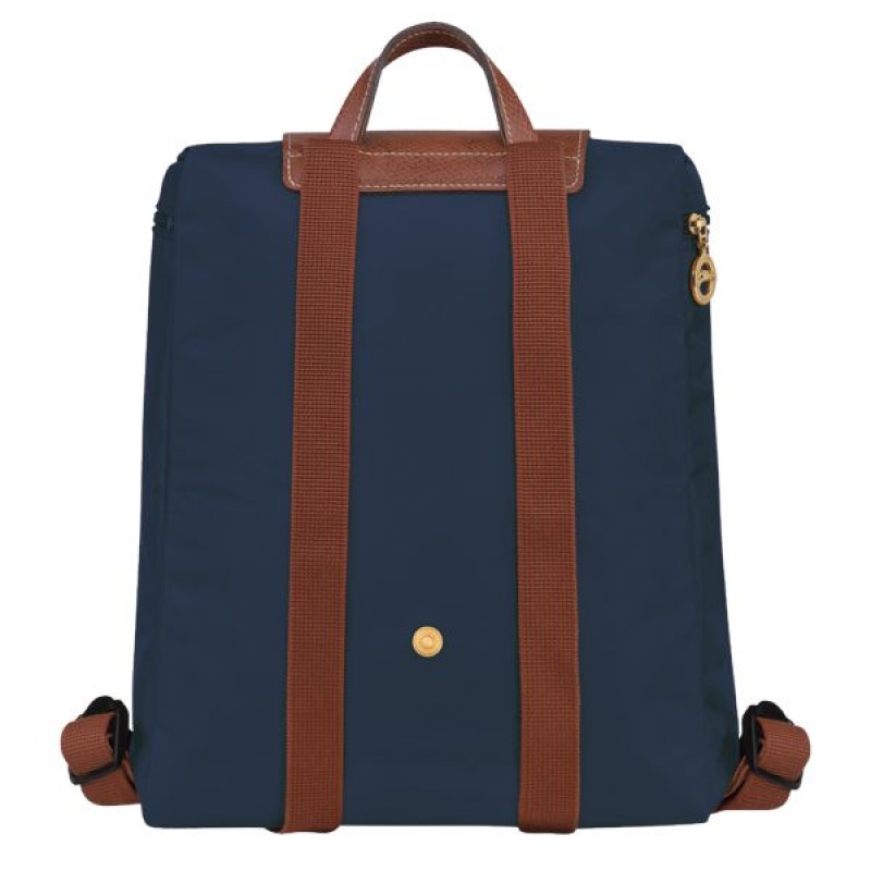 Navy Longchamp Le Pliage Original M Women's Backpacks | 29160-XRBS