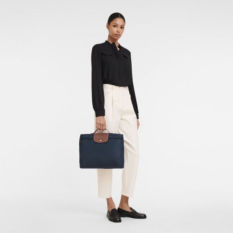 Navy Longchamp Le Pliage Original S Women's Briefcase | 15028-GURX