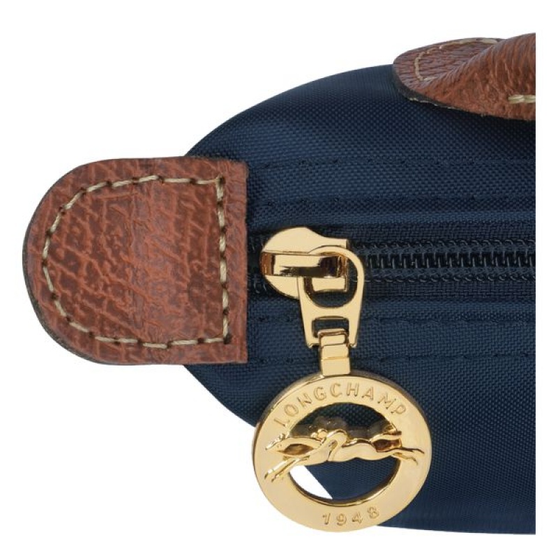 Navy Longchamp Le Pliage Original With Handle Men's Pouches | 81365-BRJM