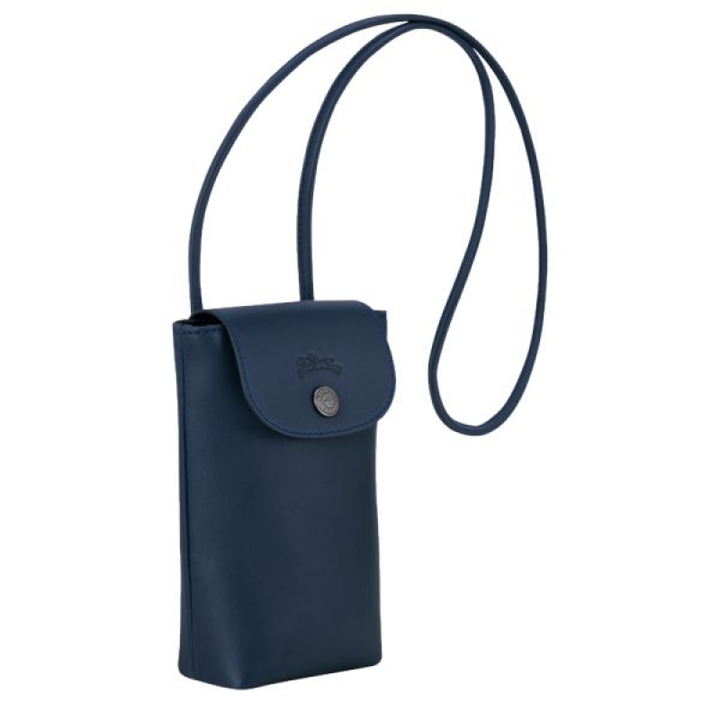 Navy Longchamp Le Pliage Xtra With Leather Lace Women's Phone Case | 20963-NHSO