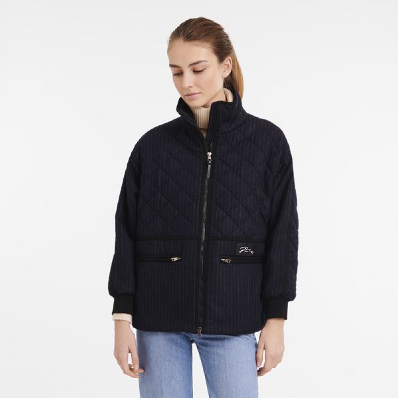 Navy Longchamp Parka Women's Parka | 54923-CVKN