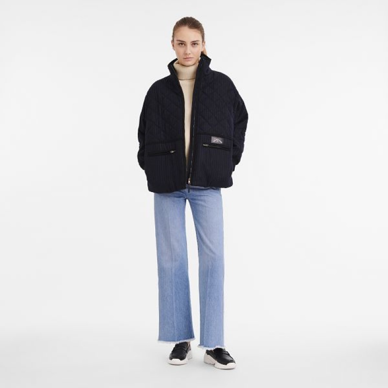 Navy Longchamp Parka Women's Parka | 54923-CVKN