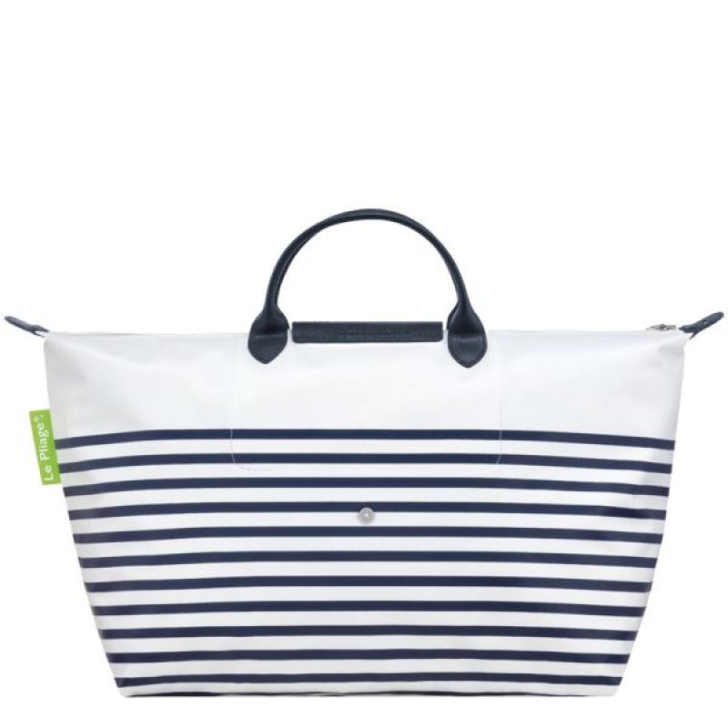 Navy / White Longchamp Le Pliage Collection S Men's Travel Bags | 60985-UYKL