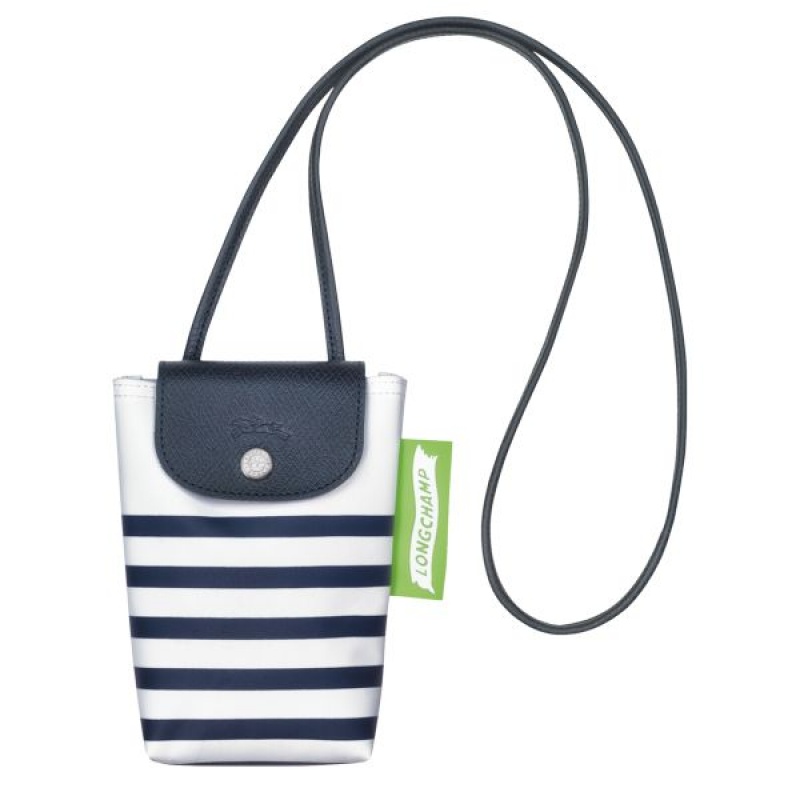 Navy / White Longchamp Le Pliage Collection Women's Phone Case | 07156-XEMV