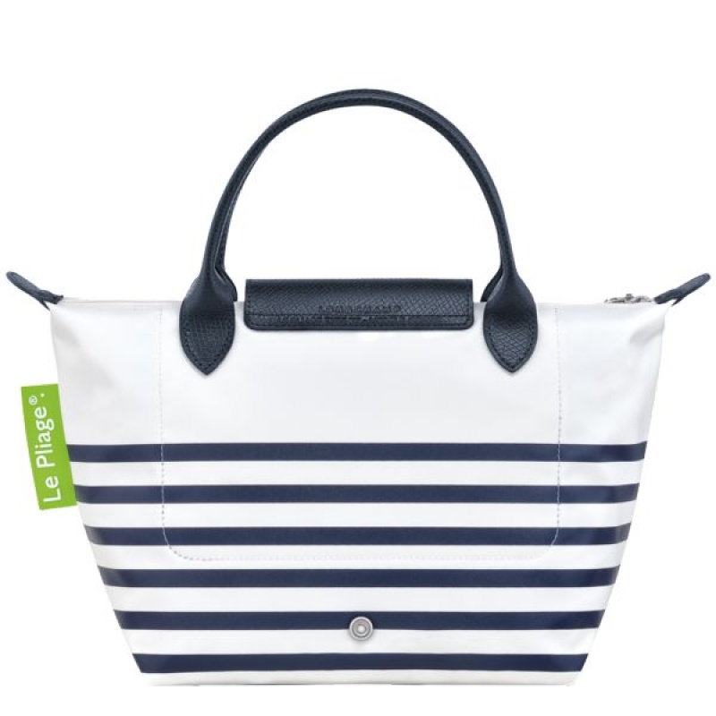 Navy / White Longchamp Le Pliage Collection S Women's Handbag | 97432-GVSZ