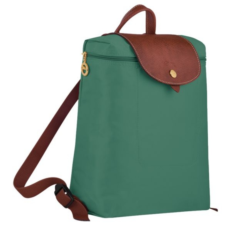 Olive Longchamp Le Pliage Original M Women's Backpacks | 81543-AXEZ