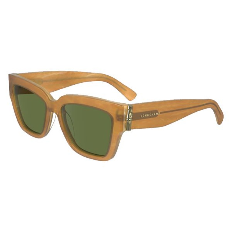 Orange Longchamp Acetate Women's Sunglasses | 39846-XNLF