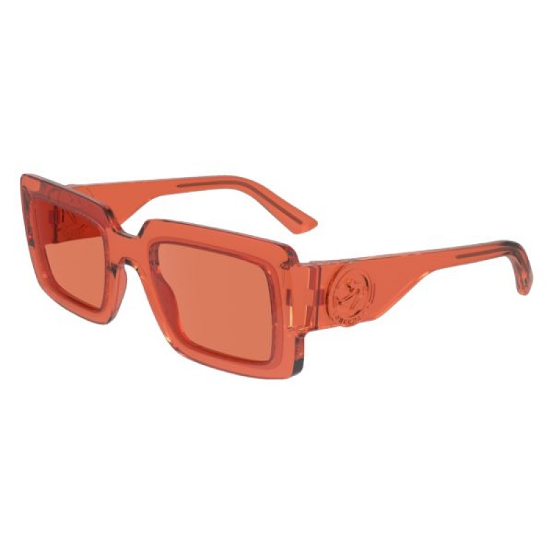 Orange Longchamp Acetate Women's Sunglasses | 57906-XRUG