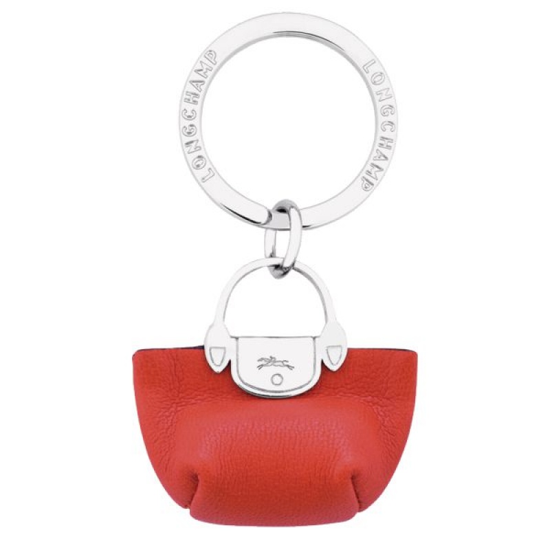 Orange Longchamp Le Pliage Cuir Men\'s Key Rings | 09354-DMGS